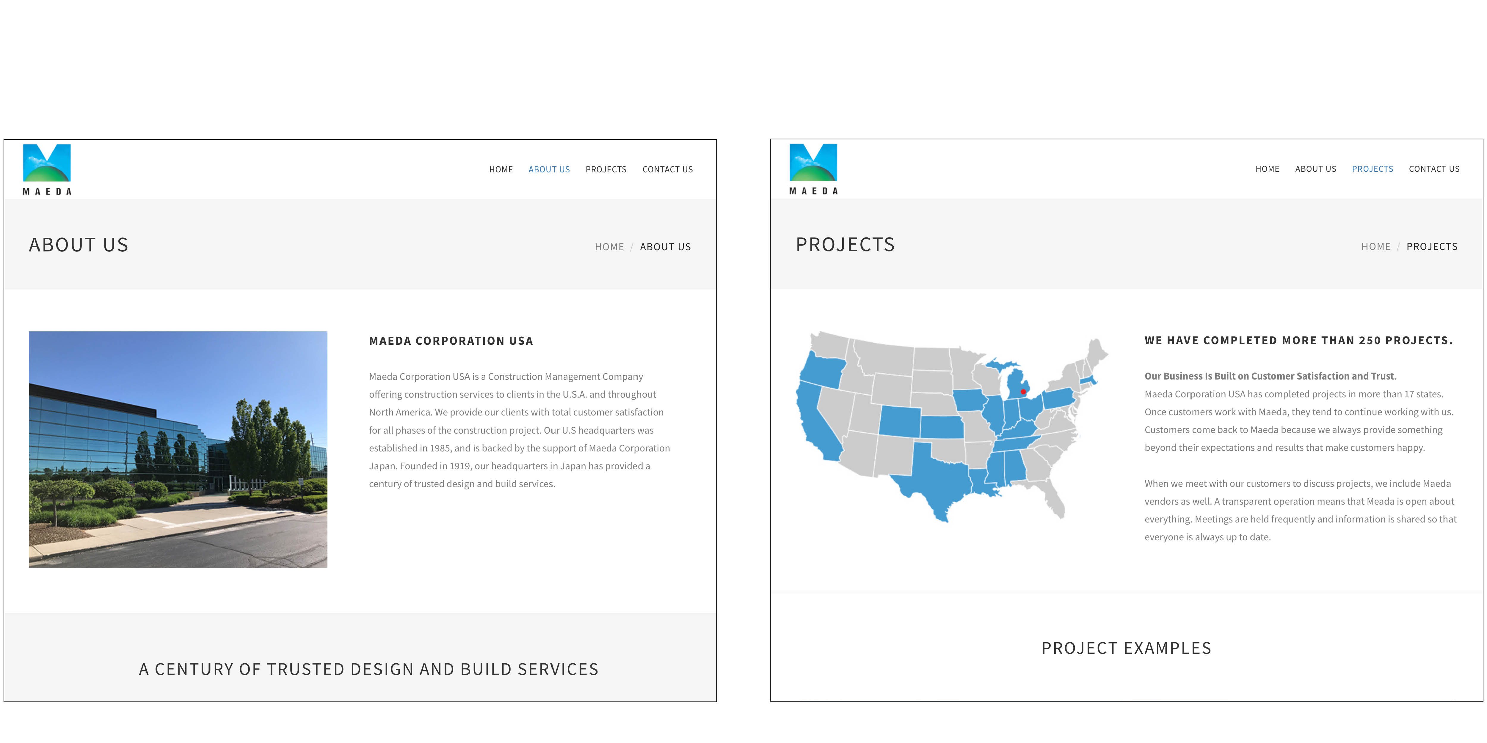Maeda Corporation USA website