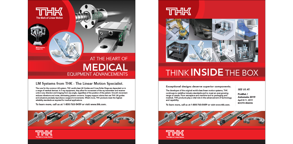 Two THK Print Ads